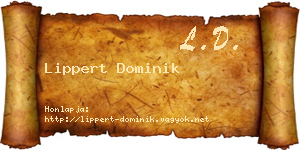 Lippert Dominik névjegykártya